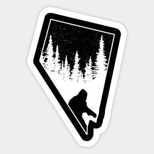 Bigfoot Nevada State Map Gifts Sticker